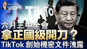 六月三中全会，拿正国级开刀？TikTok创始机密文件洩露，苹果中国区封杀WhatsApp （政论天下第1288集 20240421）天亮时分