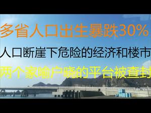 财经冷眼：瞒不住了！多省人口出生暴跌30%，人口断崖下经济和楼市风险开始暴露！全民禁言加码，两个家喻户晓的平台被查封！（20210204第456期）