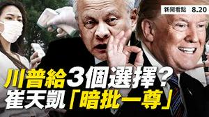 💥等不及❗️中共盼美中对话，不等拜登了；崔天凯批习「将被清算」？黎智英旧「罪」开审？健康码成港人移动监狱，心灵判官出现？自媒体大清洗，中共往「学朝鲜」之路狂奔！ 【大纪元 新闻看点08.20】